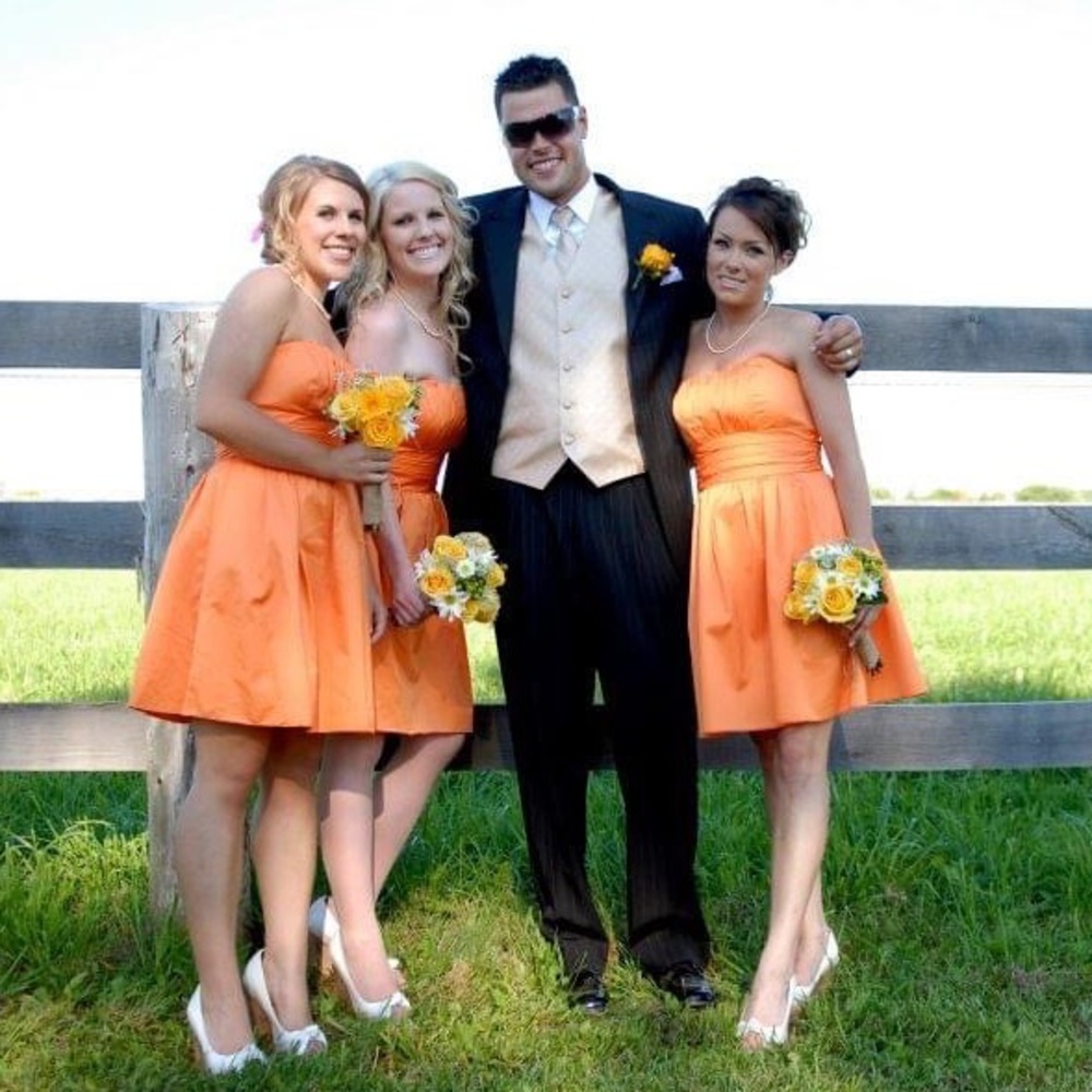 David’s bridal strapless dress